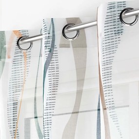 Завеса в бял и син цвят 140x280 cm Lisana – douceur d'intérieur