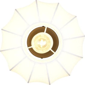 Бяло метално осветително тяло за таван с текстилен абажур ø 25 cm Madleine – Reality