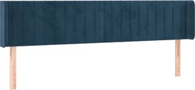 3119064 vidaXL Горна табла за легло, тъмносиня, 163x16x78/88 см, кадифе