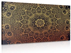 Картина на платно – Златна ориенталска Мандала