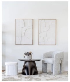 Бяла табуретка от прежда с примки от букле Medford – House Nordic