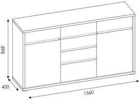 Бюфет Stockholm 2D6S