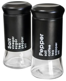 Top - Стъклени солници 2-ка черни 150мл (338110SP)