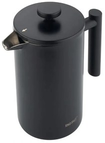 Френска преса за кафе/чай Kinghoff KH 1996, 1 л, Неръждаема стомана, Двойни стени, Черен