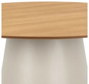 БОСКО Естествен дъб/бежова основа (Кашмир) - КРЪГЛА МАСА 120 cm ЗА КУХНЯ, ТРАПЕЗАРИЯ, ДНЕВНА ФУРНИР