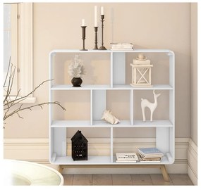 Бяла библиотека 122x126 cm Caitlin – Støraa