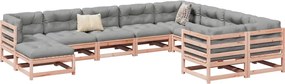3299638 vidaXL Градински комплект диван от 10 части, дугласка ела масив