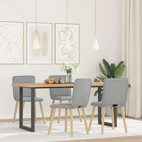 3315329 vidaXL Трапезни столове, 4 бр, облачно сиви, текстил
