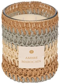 Ароматна свещ atmosphera Zaya, Scented, Amber Стъкло & Natural Fibers, 470 g
