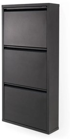 Черен метален шкаф за обувки Billy - Spinder Design