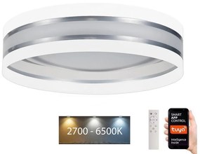 LED Димируем плафон SMART CORAL LED/24W/230V Wi-Fi Tuya бял + д.у.