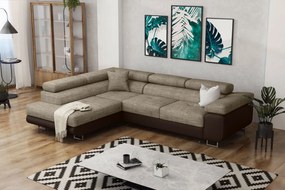 Ъгъл диван Antony-Brown - beige-Left