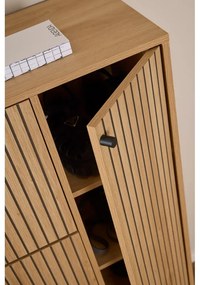 Накланяща се стойка за обувки от дъбов декор в естествен цвят 99x140x35 cm Albany – Actona