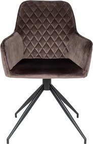 Кафяв тапициран трапезен стол Harbo – House Nordic