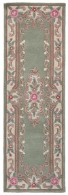 Пътека от зелена вълна , 67 x 210 cm Aubusson - Flair Rugs