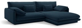 Тъмносин ъглов диван (десен ъгъл) Torino – Micadoni Home