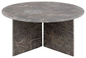 Сива мраморна кръгла масичка за кафе ø 90 cm Vega – Actona