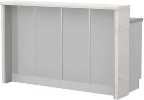 Островна кухненска пейка Modena-Length: 160 cm.-Gray light-White Marble