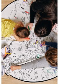 Детски килим за оцветяване Комплект за транспорт, ø 130 cm - Butter Kings