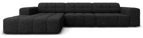 Антрацитен ъглов диван (ляв ъгъл) Chicago - Cosmopolitan Design