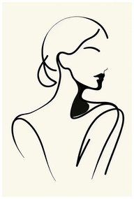 Картина на платно – Жена в минималистични линии