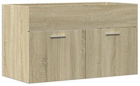 856209 vidaXL Долен шкаф за мивка, дъб сонома, 80x38,5x46 см, инженерно дърво