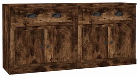 3185268 vidaXL Сайдборди, 2 бр, опушен дъб, инженерно дърво