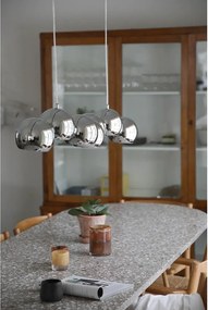 Метално висящо осветително тяло в сребрист цвят с метален абажур Cupolo – Markslöjd