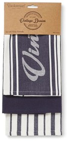Комплект от 3 памучни кухненски кърпи Oxford Denim - Cooksmart ®