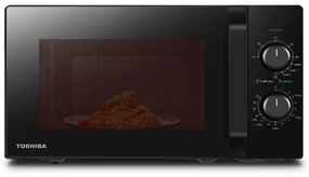 Разопакован: Микровълнова фурна Toshiba MW2-MG20PBK, 800W, 20L, Размразяване, Таймер, Грил, 5 Степени, Черен
