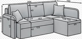 Ъглов диван Handy-Gkri-Left