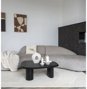 Черна масичка за кафе с ясенов плот 78x96 cm Tirano – House Nordic