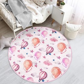Розов детски килим ø 80 cm Comfort - Mila Home