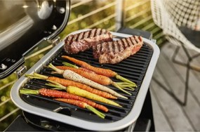 Електрическо барбекю Weber Lumin Compact WB91040979DL, 2200W, 315C MAX, Емайлирани с порцелан чугунени скари, Червен