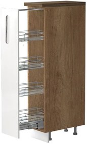 Висок подов шкаф Raval K14-30-1KZ-Fusiko dark - White glossy