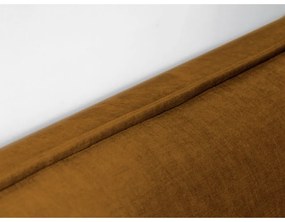 Жълто тапицирано двойно легло с решетка и място за съхранение 180x200 cm Jade - Bobochic Paris