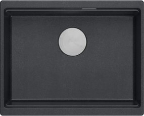 гранитна мивка Logan 100 Black Metallic