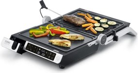 Електрическа скара 3в1 Caso Germany SteakMaster Pro, 2000W, 34х24 см, 80-240°C, Керамично покритие, Таймер, Сензорно управление, Инокс/черен