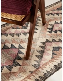 Сива ръчно изработена ютена пътека 80x200 cm Roya Parsa – Elle Decoration