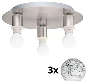 Eglo - LED Плафониера MY CHOICE 3xE14/4W/230V хром/бял/черен