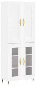 3199601 vidaXL Висок шкаф, бял, 69,5x34x180 см, инженерно дърво