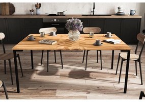 Дъбова маса за хранене 90x200 cm Abies - The Beds