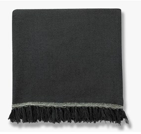 Черно покривало за легло от органичен памук 140x250 cm Bohemia – Mette Ditmer Denmark