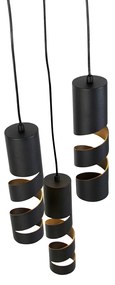 Moderne hanglamp zwart 3-lichts - Stream