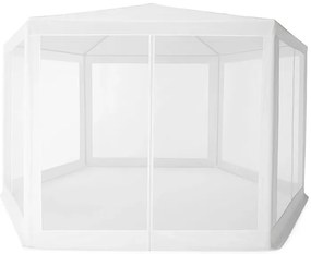 Градинска беседка с мрежа против комари 2 x 2 м Бял