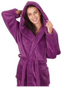 Лилав унисекс халат от микрофибър, размер XS Robby - DecoKing