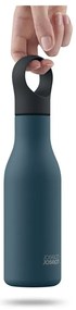 Тъмно синя бутилка от неръждаема стомана за пътуване 500 ml Loop - Joseph Joseph