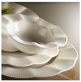 Комплект за хранене 18 бр. бял/порцелан