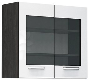 Горен шкаф с две витрини Елинор G12