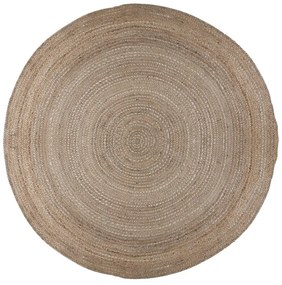 Кръгъл килим от юта в естествен цвят 133x133 cm Capri - Flair Rugs